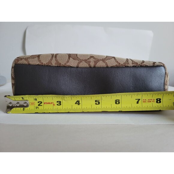 Coach Mini Kelsey Satchel Signature C shoulder bag canvas leather brown F57830 - Picture 8 of 8